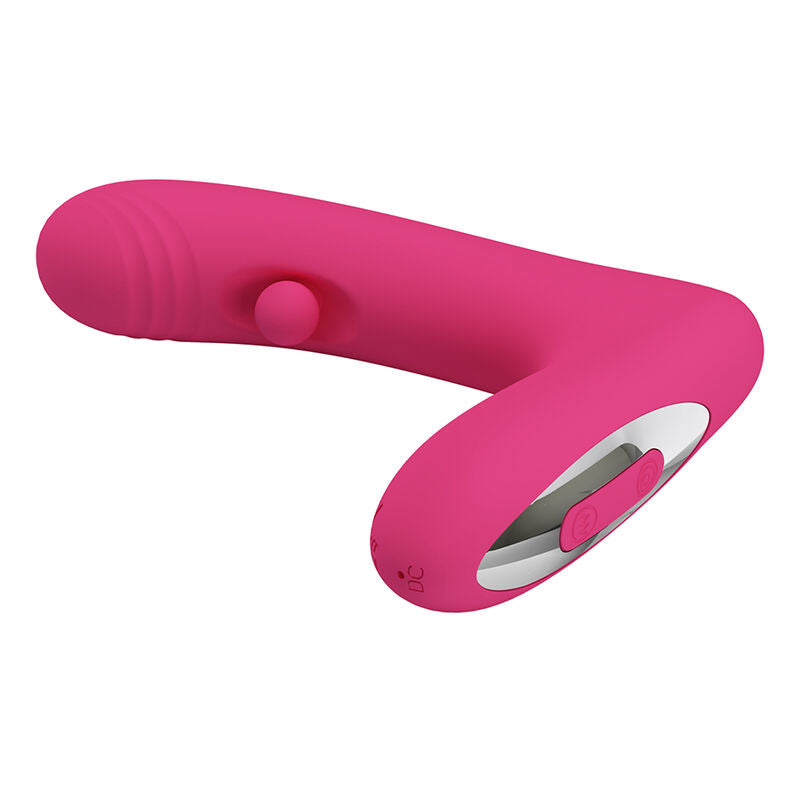 PRETTY LOVE - DUDEN VIBRATEUR EN SILICONE RECHARGEABLE 12 MODES DE VIBRATION ET 3 MODES DE BASCULE ROSE