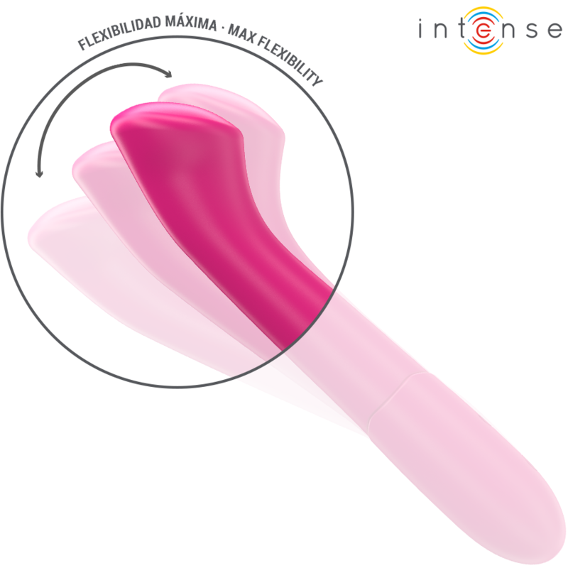 INTENSE - PATY 19 CM FLEXIBLE 10 VIBRATIONS MODÈLE 2 ROSE
