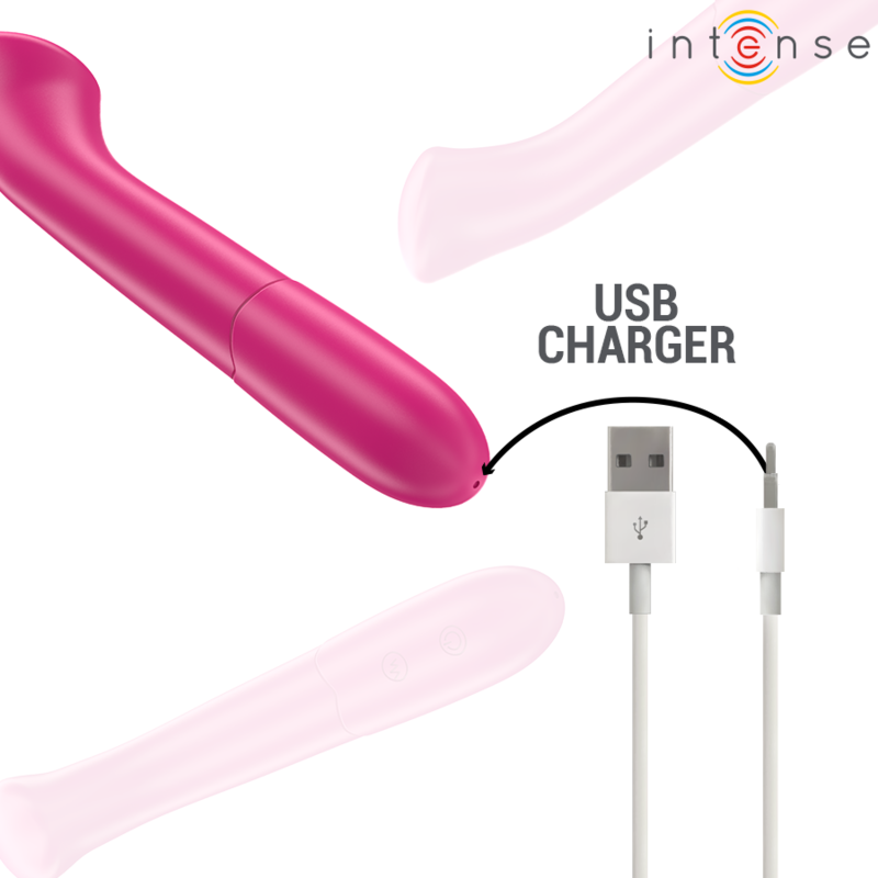 INTENSE - PATY 19 CM FLEXIBLE 10 VIBRATIONS MODÈLE 2 ROSE