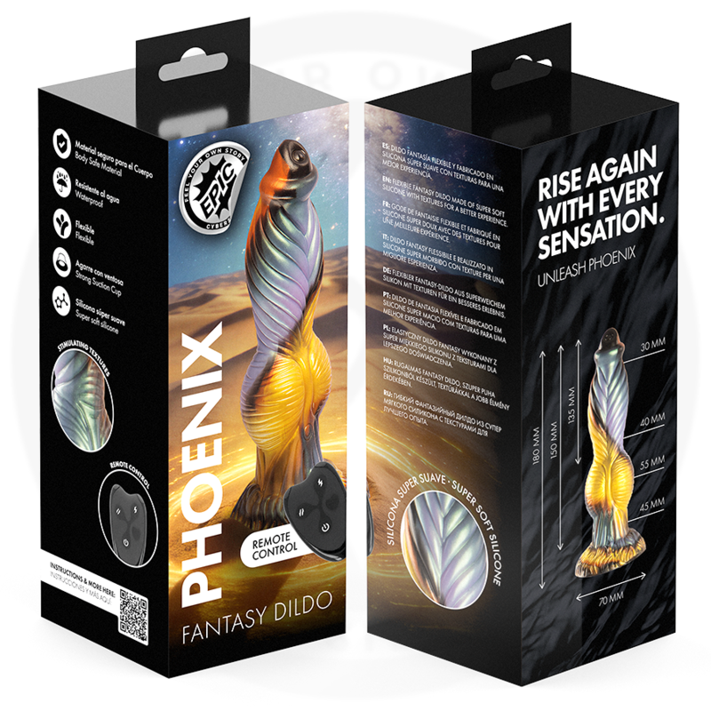 EPIC - PHOENIX DILDO LA RÉSURGENCE DU PLAISIR TÉLÉCOMMANDE RECHARGEABLE