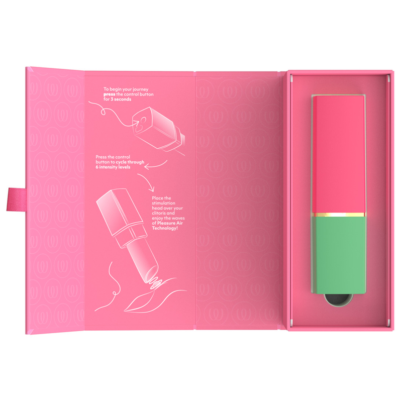 WOMANIZER - STIMULATEUR CLITORIAL À SUCCION BEAUTÉ 6 NIVEAUX D'INTENSITÉ VERT ET ROSE