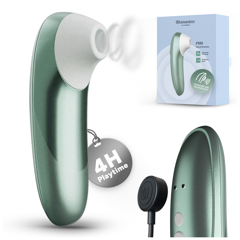 WOMANIZER - STIMULATEUR CLITORIAL PRO À SUCCION 11 NIVEAUX D'INTENSITÉ VERT SAUGE