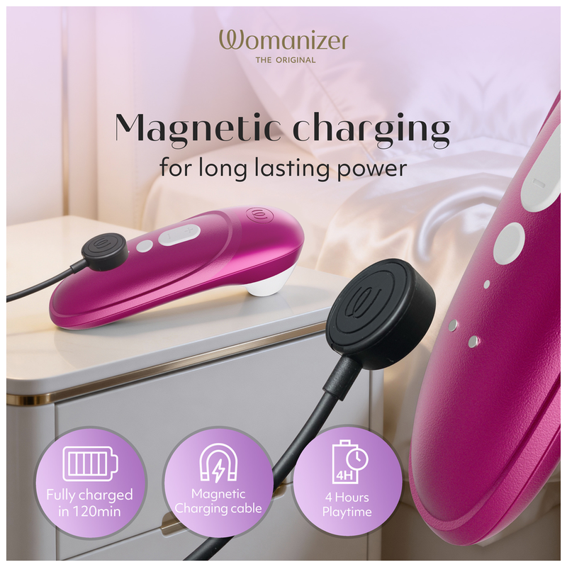 Womanizer Pro Stimulateur Clitoridien à Succion 11 Niveaux Rose