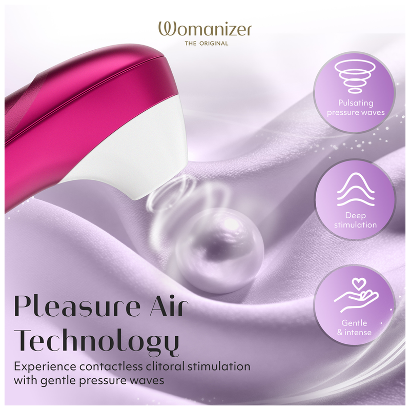 Womanizer Pro Stimulateur Clitoridien à Succion 11 Niveaux Rose