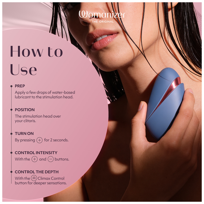 WOMANIZER - NEXT LIBERTY 3D PLEASURE AIR STIMULATEUR CLITORIAL BLEU/ROUGE