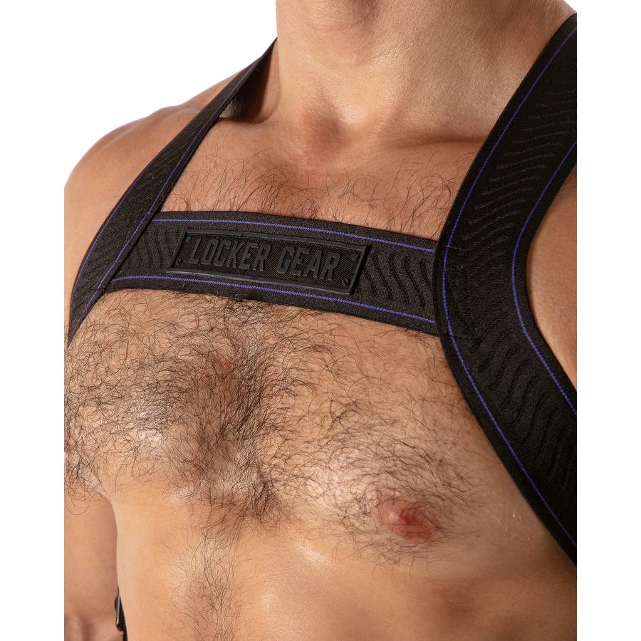 LOCKER GEAR - PISTON HARNESS HARNAIS CORPOREL RÉGLABLE POUR HOMME BLEU S/M