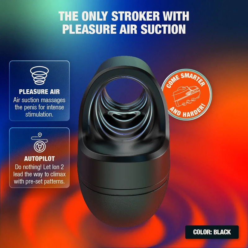 ARCWAVE - ION 2 STROKER MASCULIN AVEC STIMULATION PAR ONDES D'AIR PULSÉES NOIR