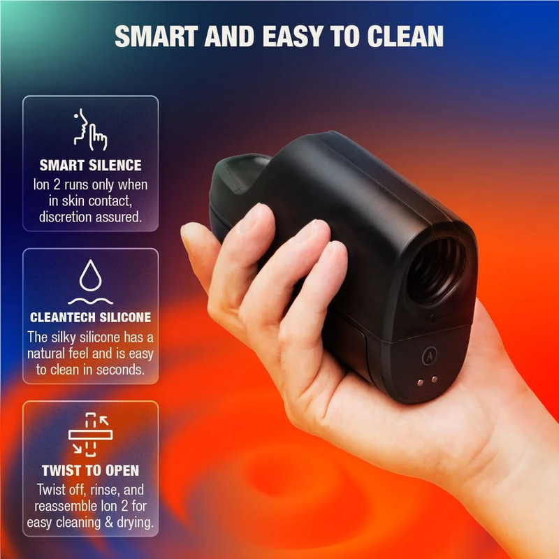 ARCWAVE - ION 2 STROKER MASCULIN AVEC STIMULATION PAR ONDES D'AIR PULSÉES NOIR