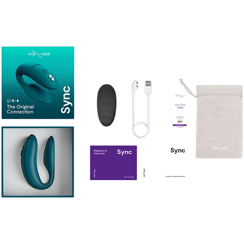 We-Vibe Sync 2 Vibromasseur Couple Télécommandé Vert Velours