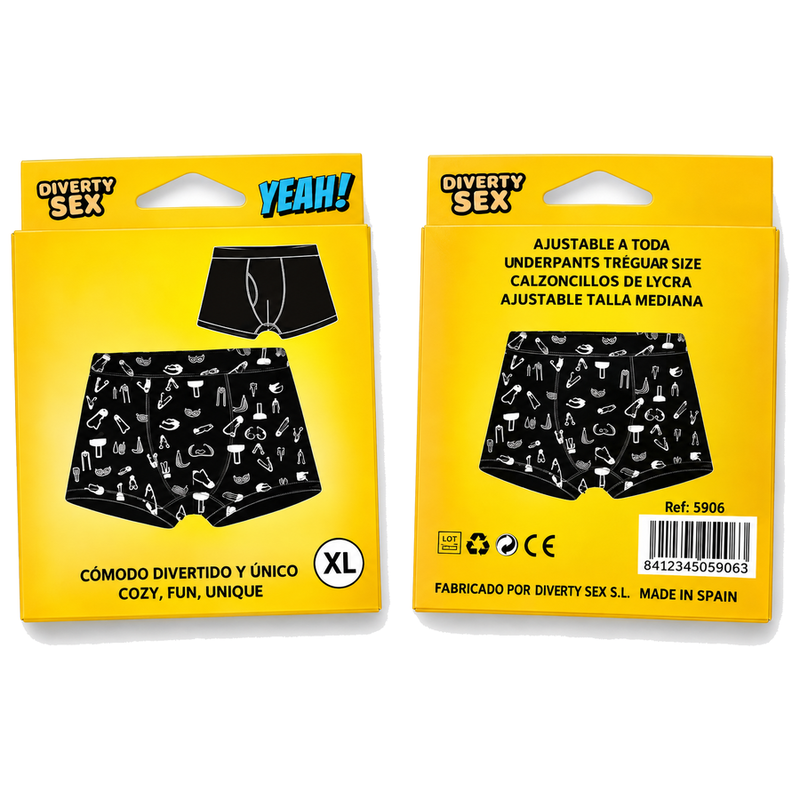 DIABLO PICANTE - SLIP NOIR À IMPRIMÉ PÉNIS GRANDE TAILLE
