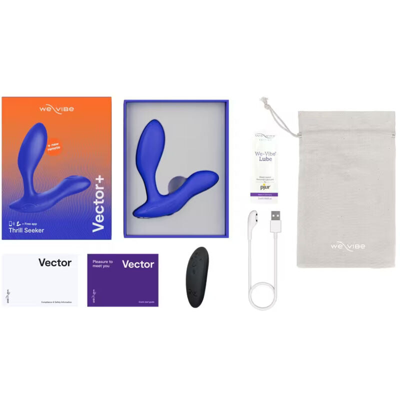 WE-VIBE - VECTOR+ MASSEUR DE PROSTATE À DOUBLE STIMULATION BLEU ROYAL