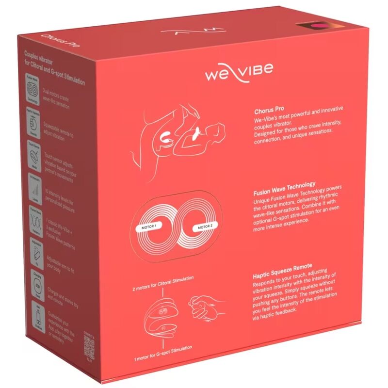 WE-VIBE - VIBRATEUR CHORUS PRO PREMIUM POUR COUPLES ROSE ÉLECTRIQUE
