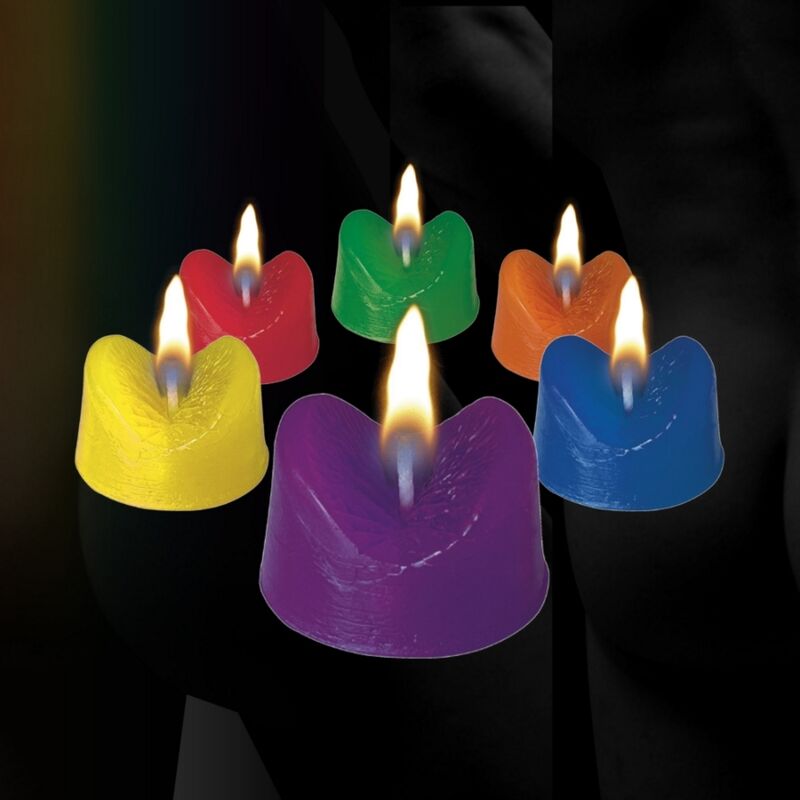 SPENCER & FLEETWOOD - BLAZING BOOTY ANUS CANDLES BOUGIES DE FÊTE FANTAISIE EN FORME D'ANUS