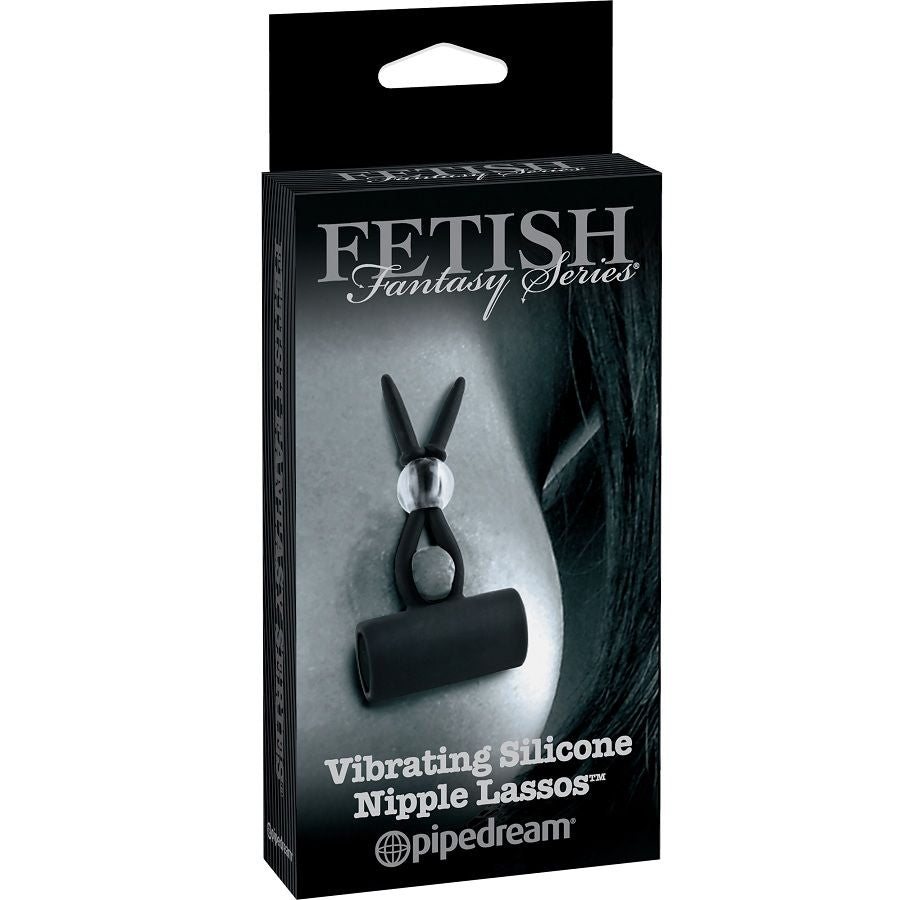 Fetish Fantasy – Pince à tétons vibrante en silicone noire