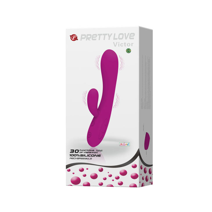 Vibrateur Rabbit Victor avec Stimulateur - Pretty Love