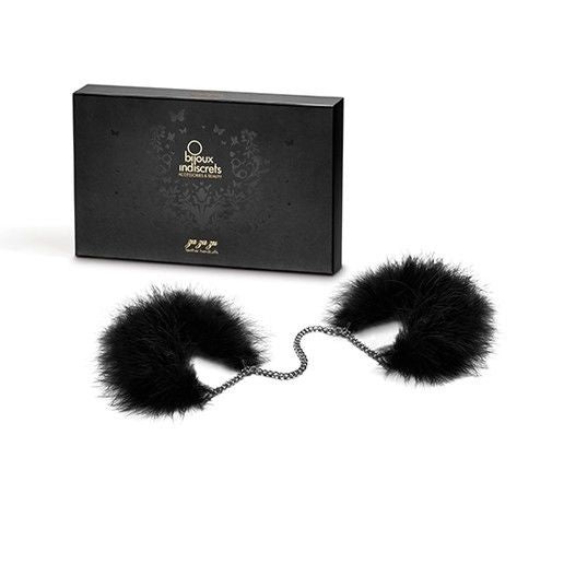 Bijoux Indiscrets - Menottes Plumes Za Za Zu - Noir