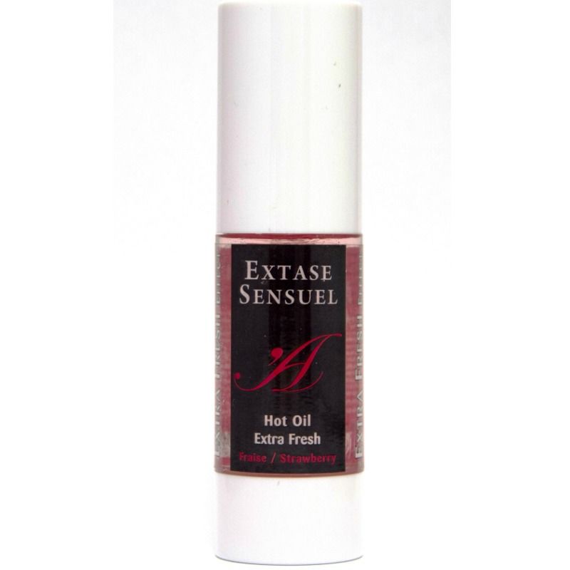 Huile Massage Extase Sensual Extra Frais Fraise 30ml - Extase
