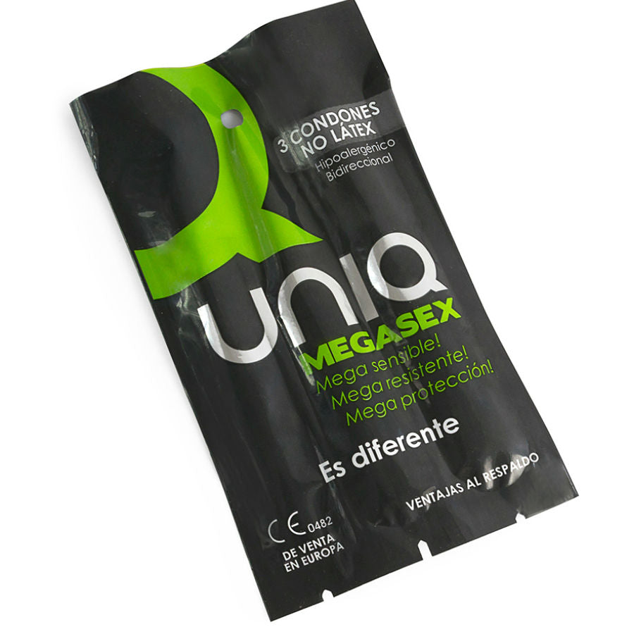 Préservatifs latex free sensitifs Megasex x3 - Uniq - UNIQ