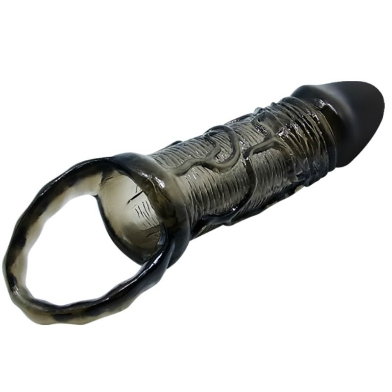 Baile - Gaine Pénis avec Anneau Testiculaire 13,5 cm - Noir