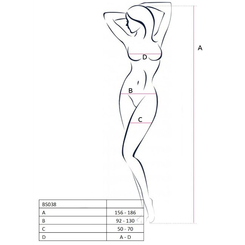 Bodystocking Résille BS038 Noir Taille Unique - Passion