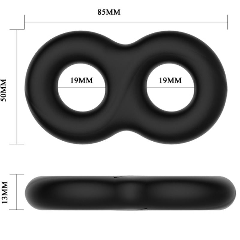 Anneau Pénien Double Médical en Silicone - Crazy Bull