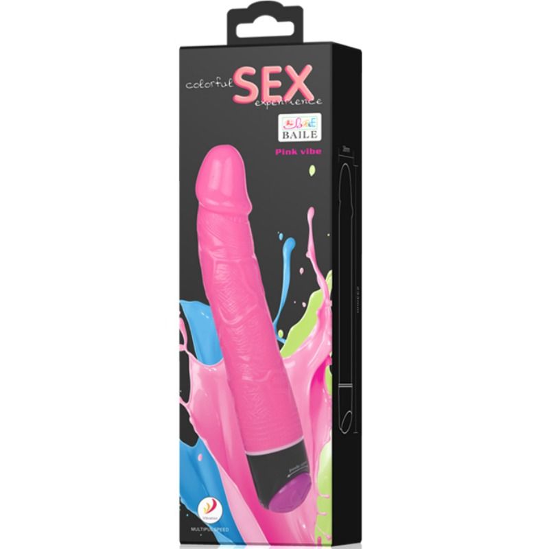 Realistischer Vibrator 23 cm Rosa - Baile