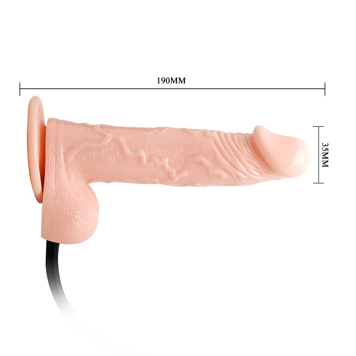 Gode Gonflable Vibrant à Ventouse 19 cm- Baile