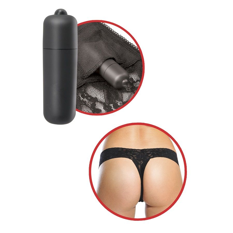 String Vibrant Hanky Spank Me Dentelle - Fetish Fantasy
