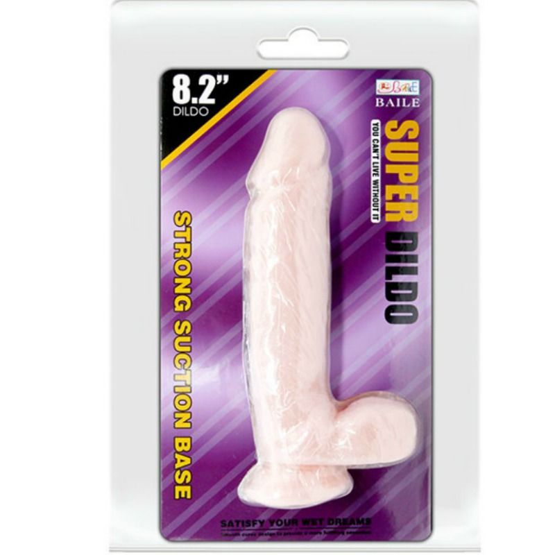 Baile - Gode avec Ventouse Réaliste Naturel - 21,5 cm