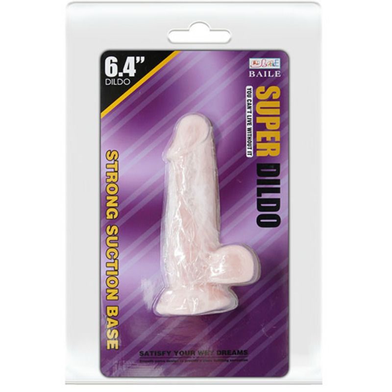 Baile - Gode avec Ventouse Réaliste Naturel - 16,5 cm