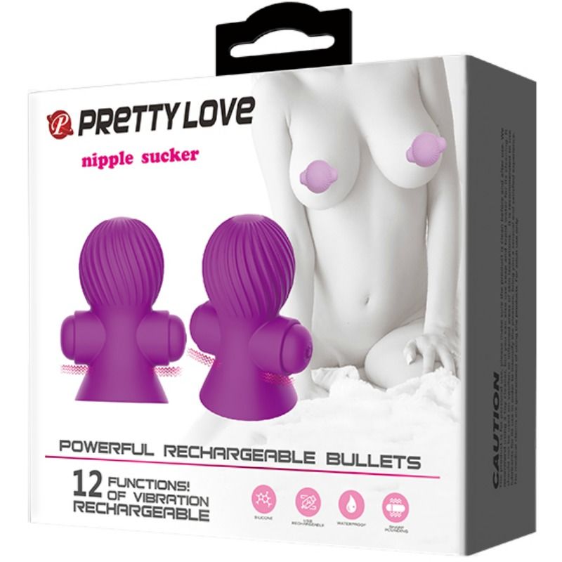 Stimulateurs Tétons Pretty Love 12 Modes Lilas - Pretty Love
