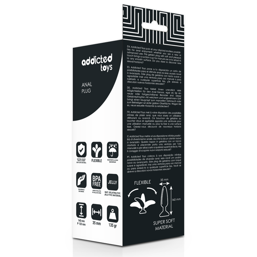 Plug Anal Débutant Noir 14 cm - Addicted Toys