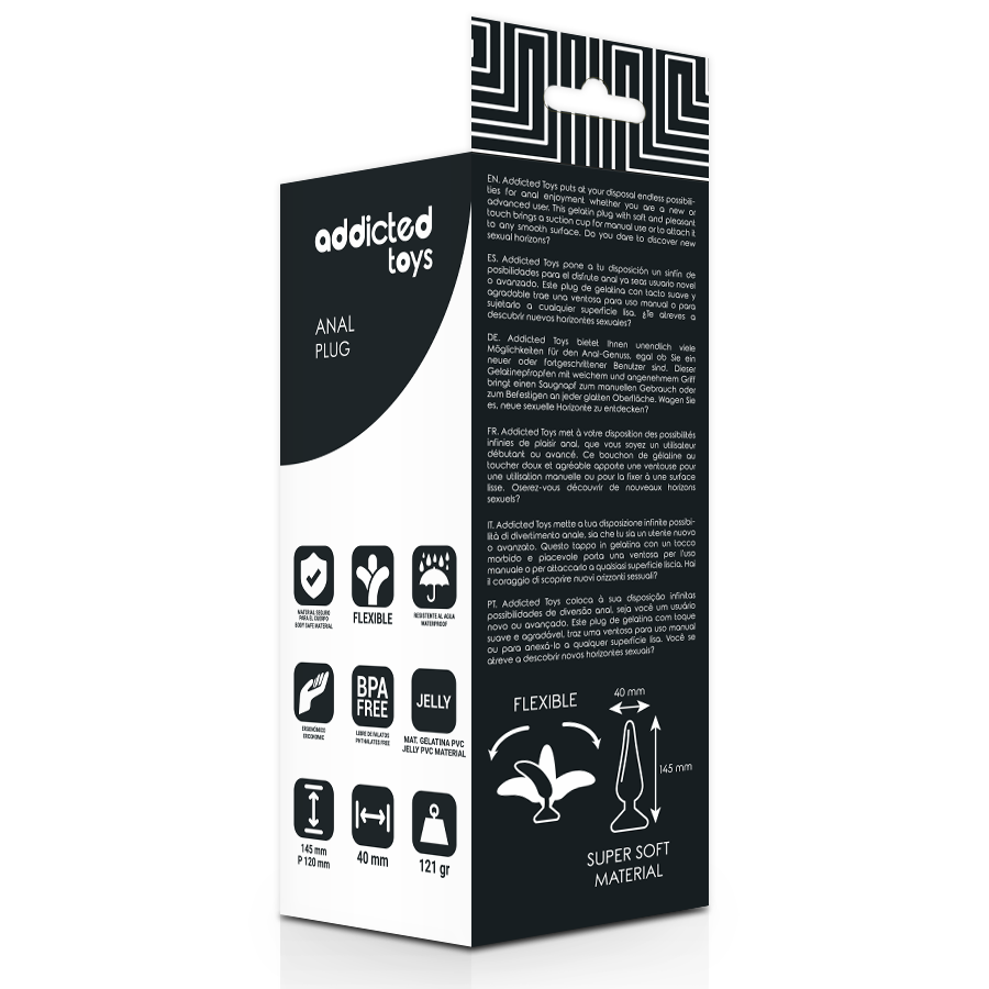 Plug Anal pour Débutants 14,5 cm Noir - Addicted Toys