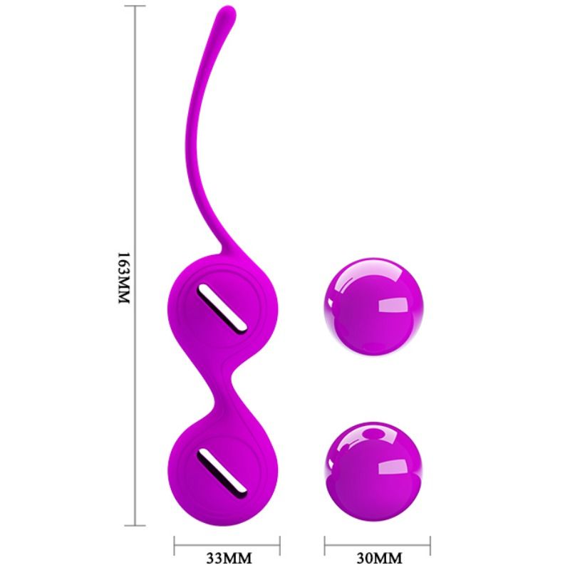 Boules de Geisha Kegel Renforcement Pelvien Lilas - Pretty Love