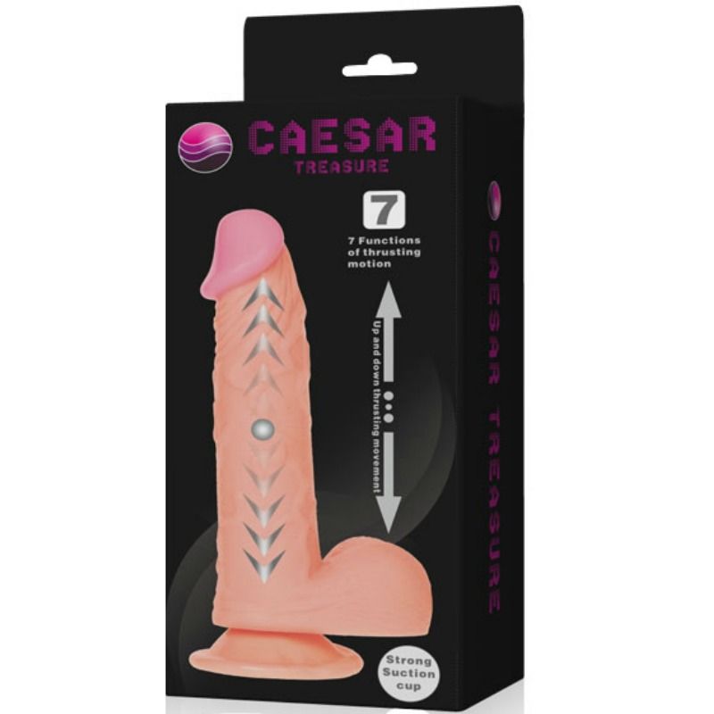 Baile - Gode Réaliste Va-et-Vient avec Ventouse Caesar - 19 cm