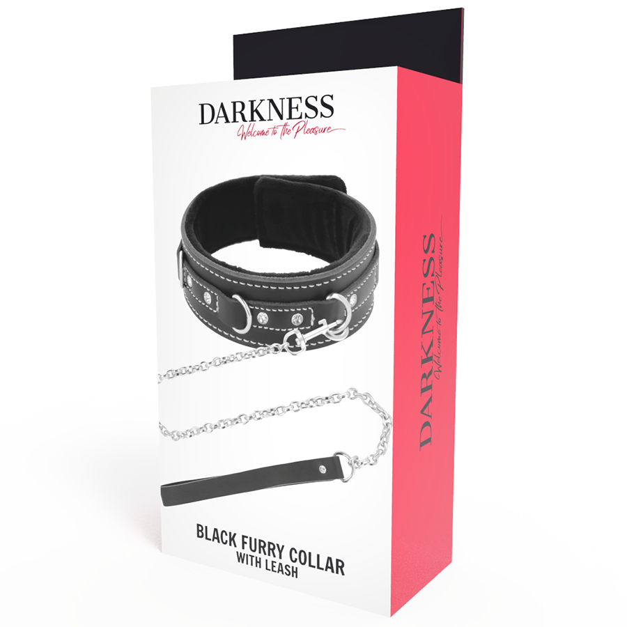 Collier de posture en cuir avec laisse - Darkness - Darkness