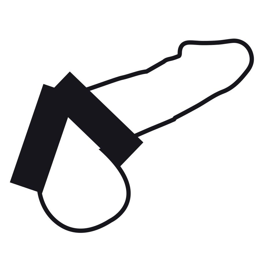 Anneau Pénien Double Flexible Cuir et Caoutchouc - Darkness - Darkness