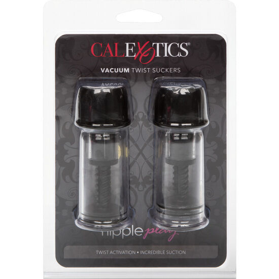 Ventouses Tétons Twist-Vide Réglables Noir - Calexotics