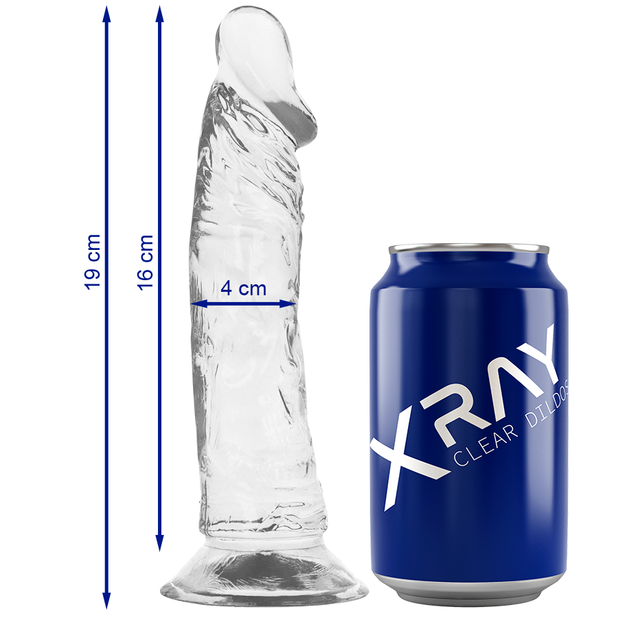 Gode Réaliste X Ray Clear Transparent 19cm - X Ray