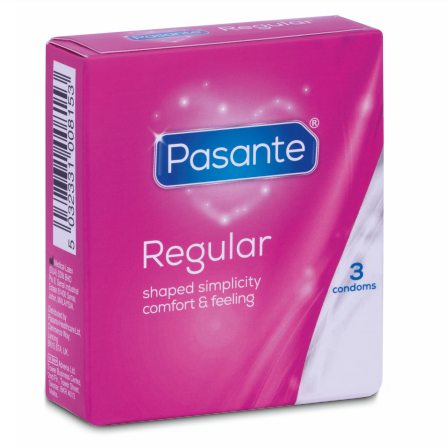 Préservatifs Regular forme effilée x3 - Pasante - PASANTE