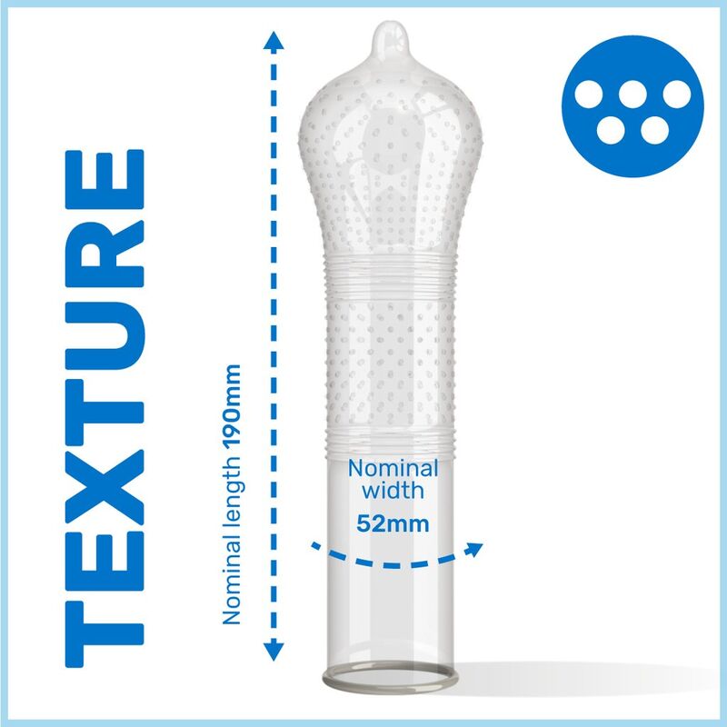 Strukturierte Kondome Ribs & Dots Intensity x12 - Pasante