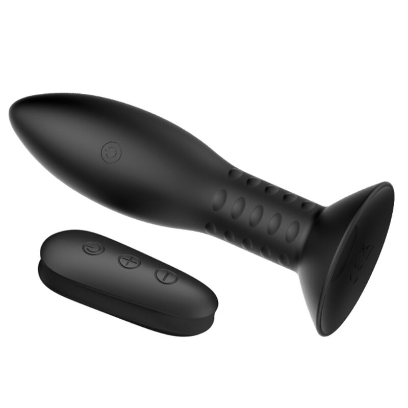 Mr Play - Plug Anal en silicone avec billes rotatives - Noir
