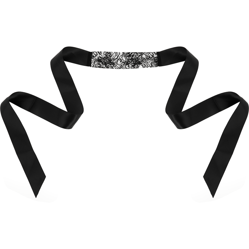 Masque Sensuel Dentelle Noire avec Ruban - Coquette Chic Desire