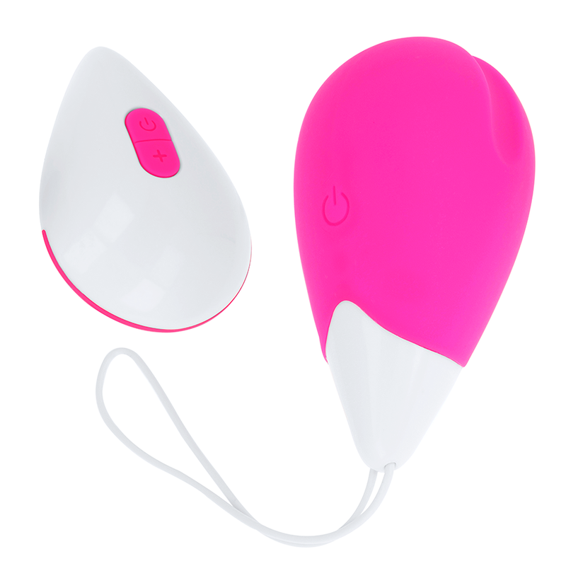 Ohmama – Oeuf vibrant texturé avec Télécommande – Rose et Blanc