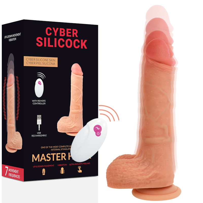 Gode Réaliste Vibrant Cyber Silicock Master Huck 20,9cm