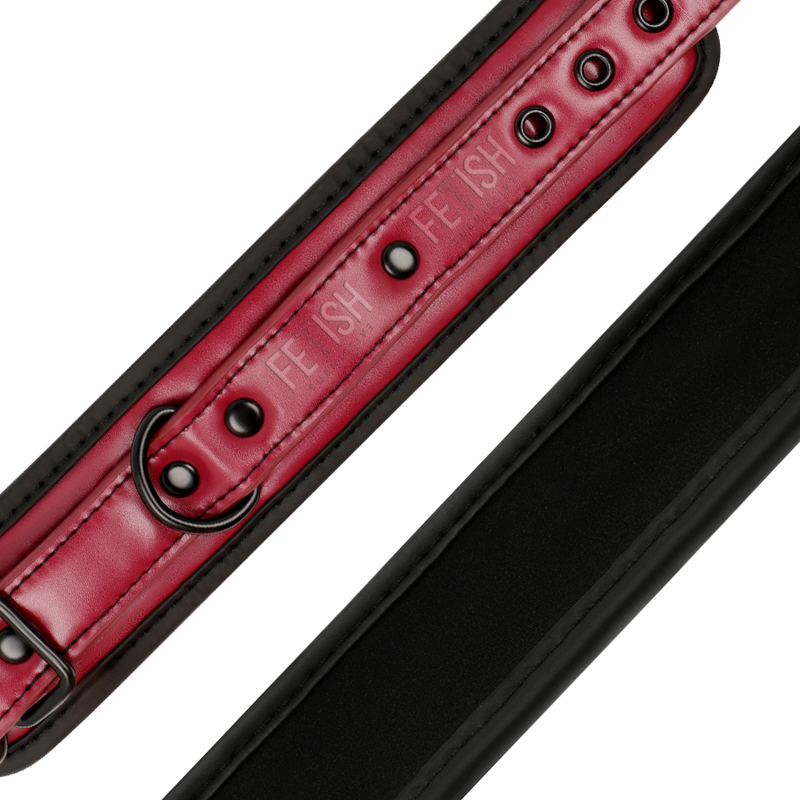 Fetish Submissive – Menottes de cheville BDSM en Cuir Rouge