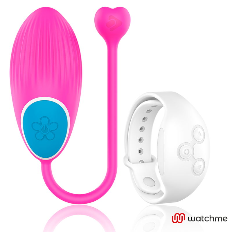 Wearwatch – Oeuf vibrant avec bracelet télécommandé – Blanc/Fuchsia