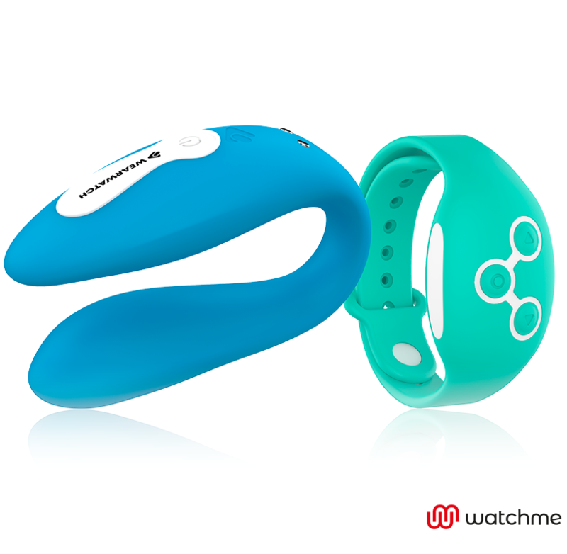 Vibromasseur couple WearWatch Dual indigo/eau de mer - WearWatch - WEARWATCH