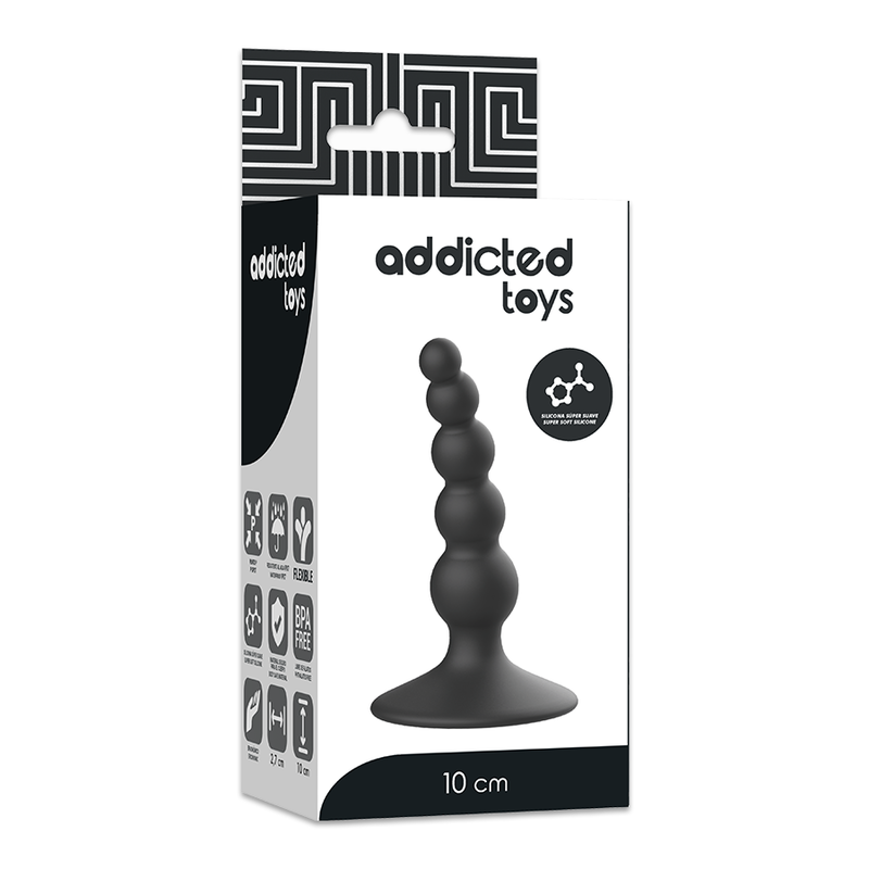 Plug Anal Addicted Toys 10 cm Noir - Addicted Toys