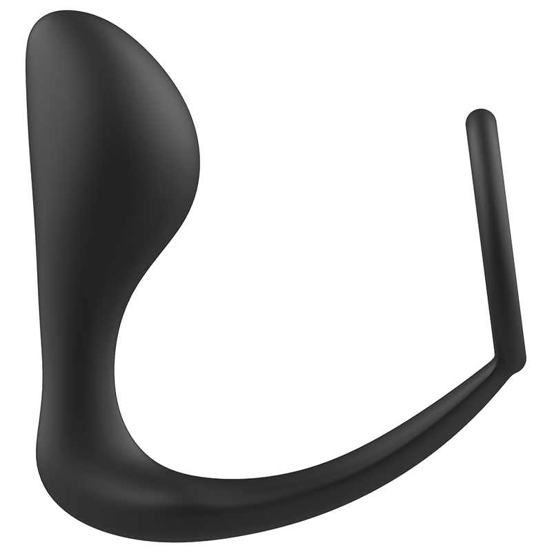 Stimulateur Prostate avec Cockring Annal Noir - Addicted Toys